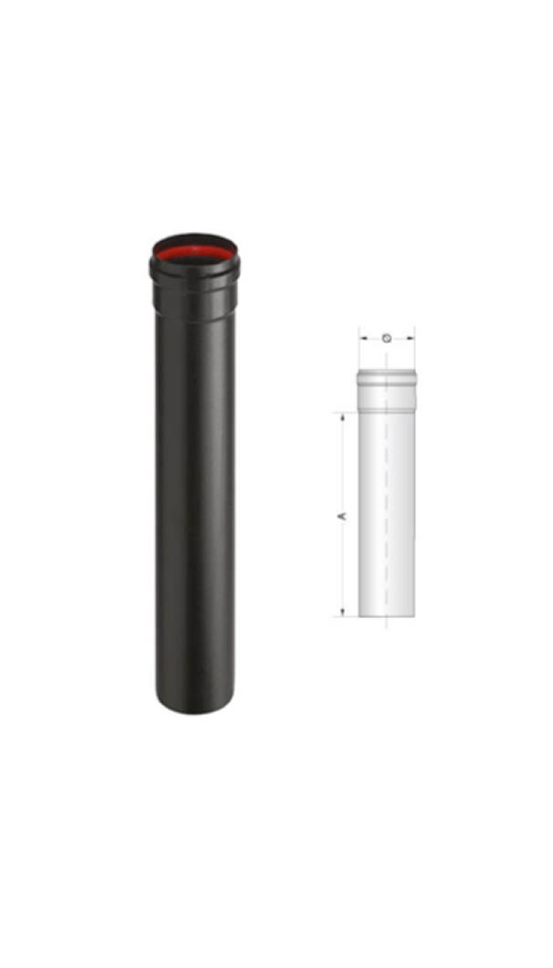 312 - 1 - Tubo Italiano Negro 500 x 80 mm Aeternum