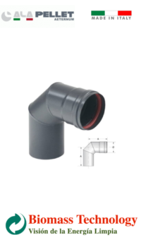 321 - Curva 90° Italiana 100 mm Boca Ancha Aeternum