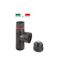 310 - T de Registro con porcelanado Negro 80 mm