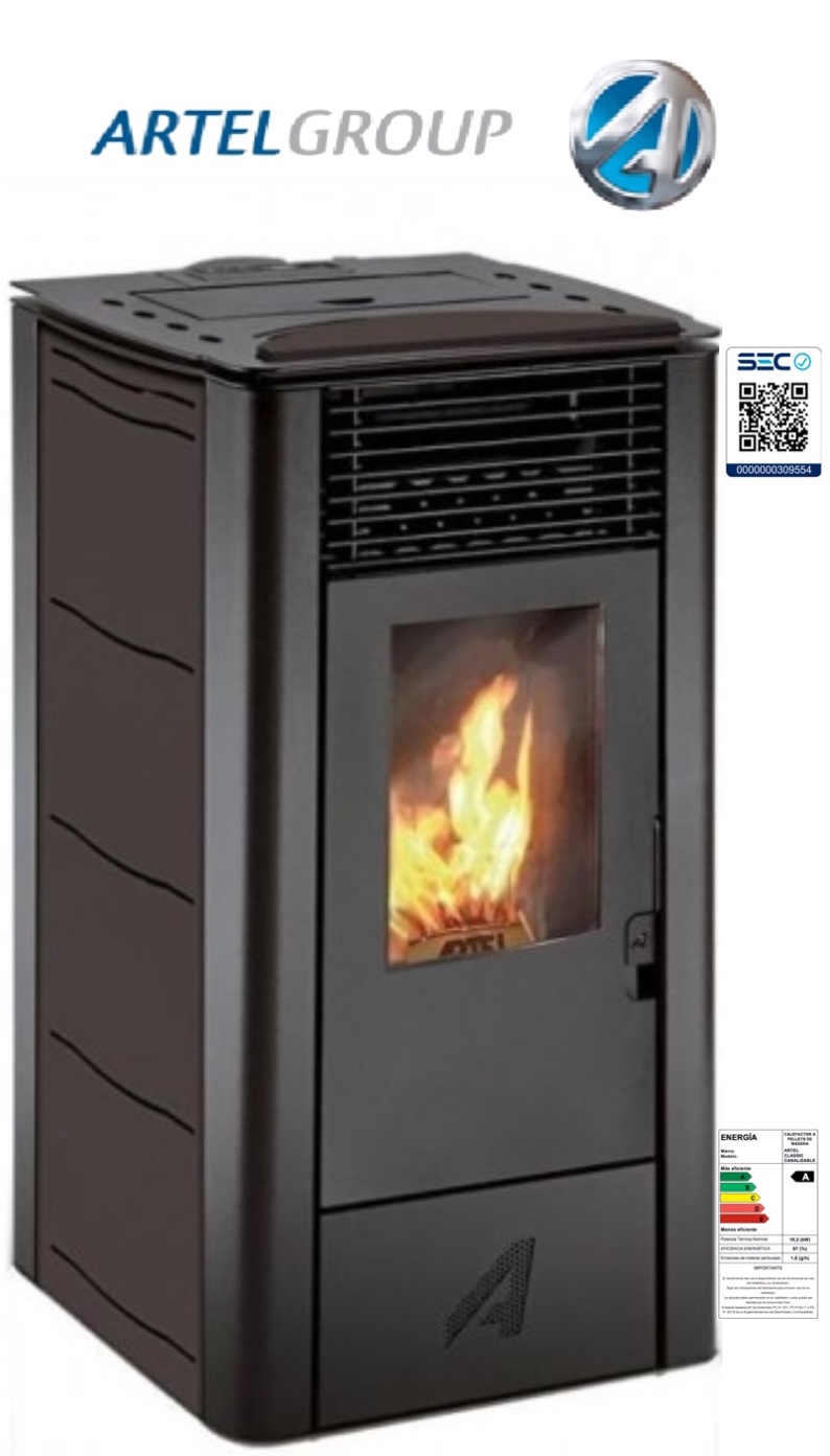 005 Estufas a Pellets Artel Classic 10,2 KW Canalizable 5AÑOS GARANTIA* - Imagen 2